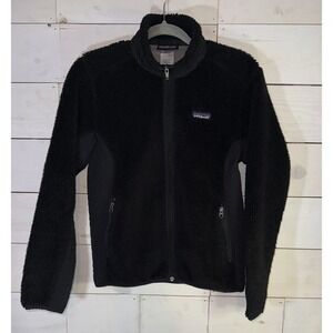 PATAGONIA SYNCHILLA Womens Cabin Cozy Core Black Fleece Jacket size medium
